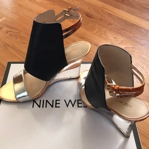 Nine West clear wedge